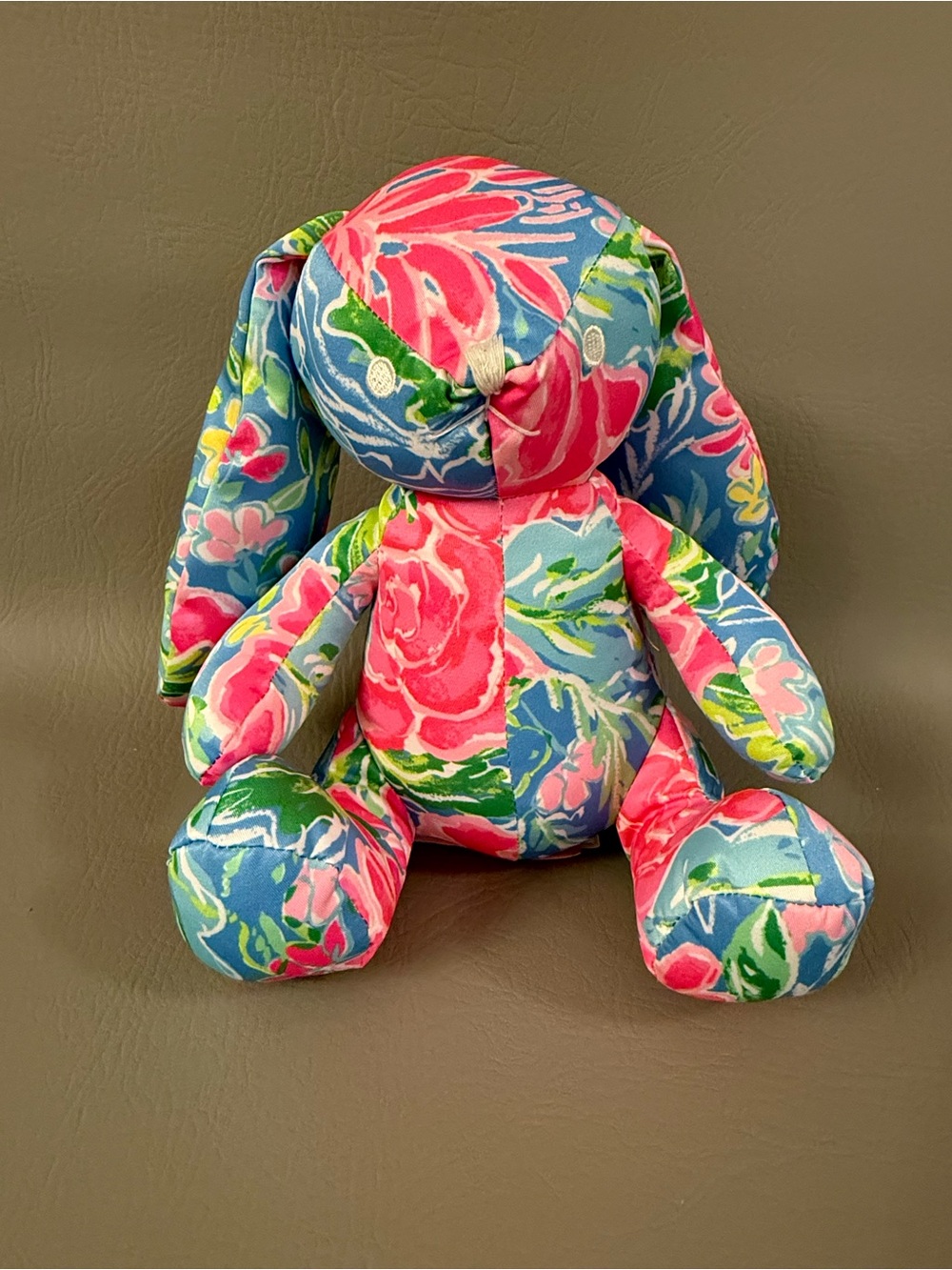 Lilly Pulitzer Floral Pattern Plush Bunny - Pink, Blue, Green